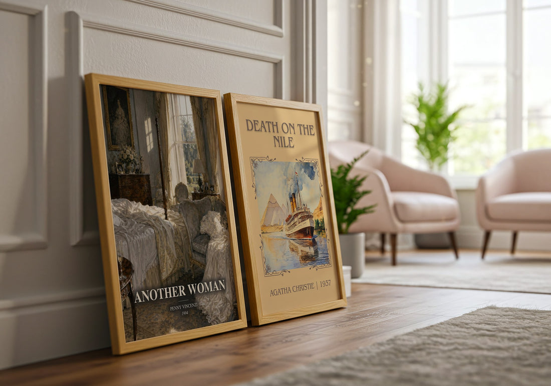 Another Woman watercolour print framed by window – literary home decor