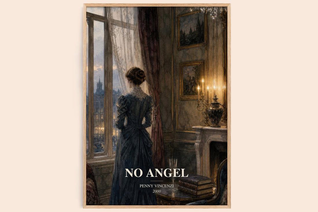 No Angel watercolour book poster by Penny Vincenzi – framed literary art print