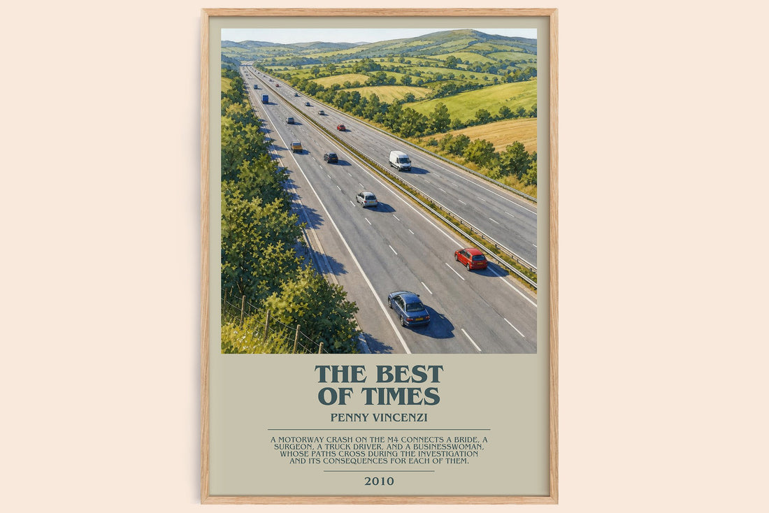 The Best of Times bookish book poster by Penny Vincenzi – framed literary art print