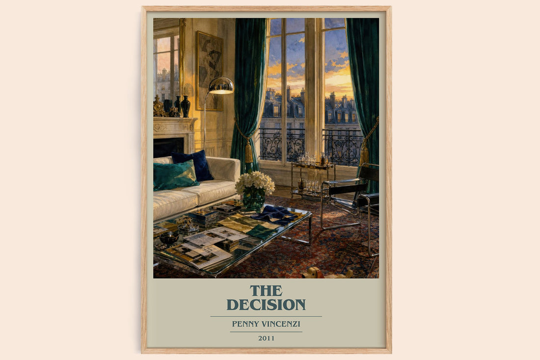 The Decision book cover book poster by Penny Vincenzi – framed literary art print