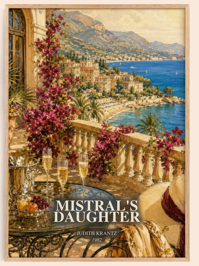Mistral's Daughter Book Watercolour Illustration by Judith Krantz