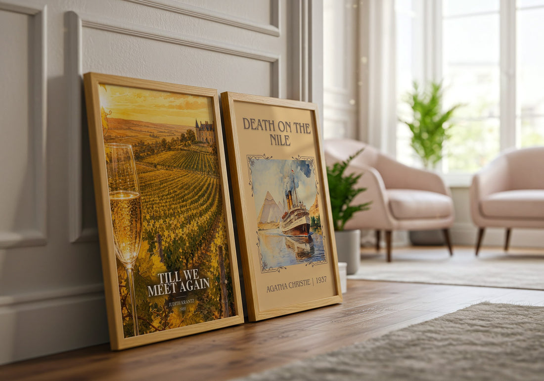 Till We Meet Again watercolour print framed by window – literary home decor