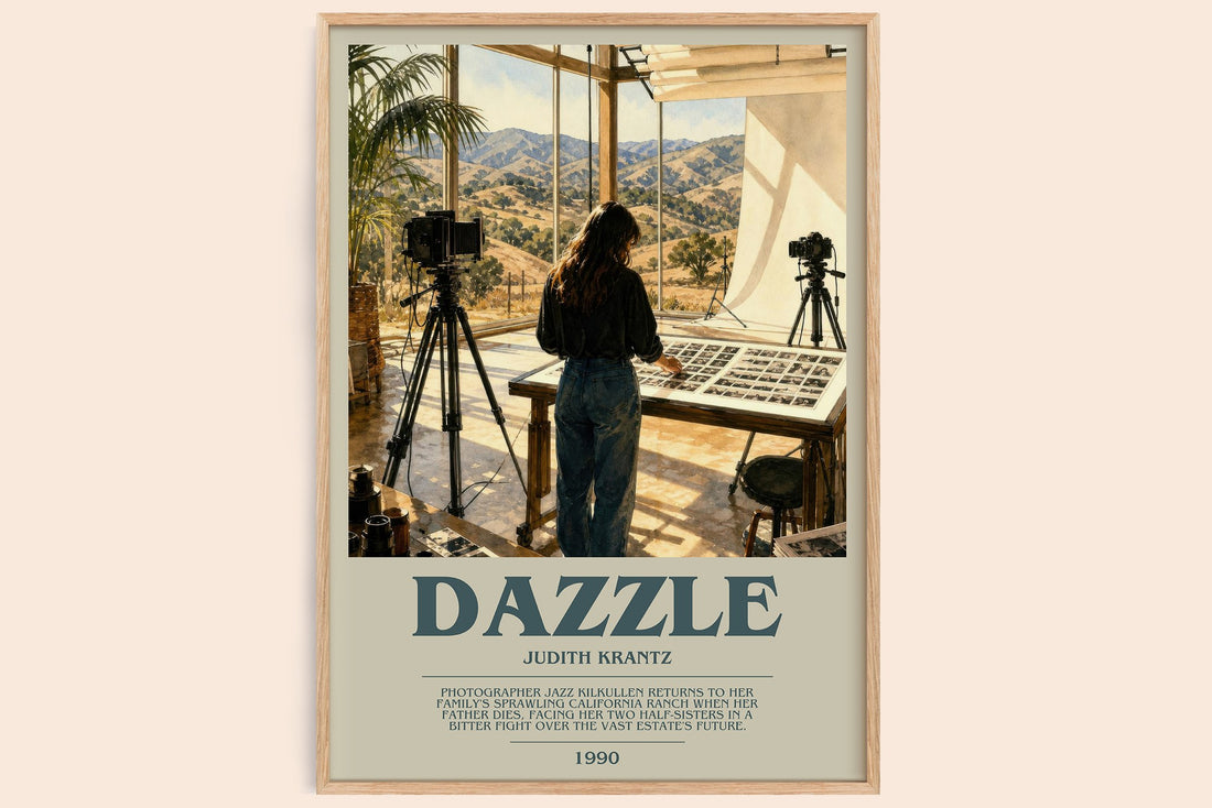 Dazzle bookish book poster by Judith Krantz – framed literary art print