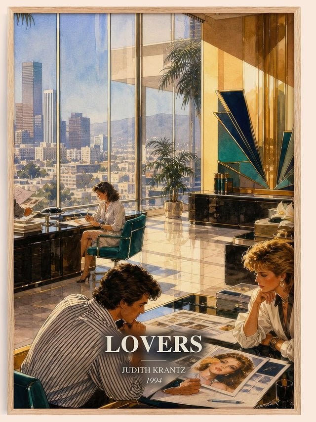 Lovers Book Watercolour Illustration by Judith Krantz