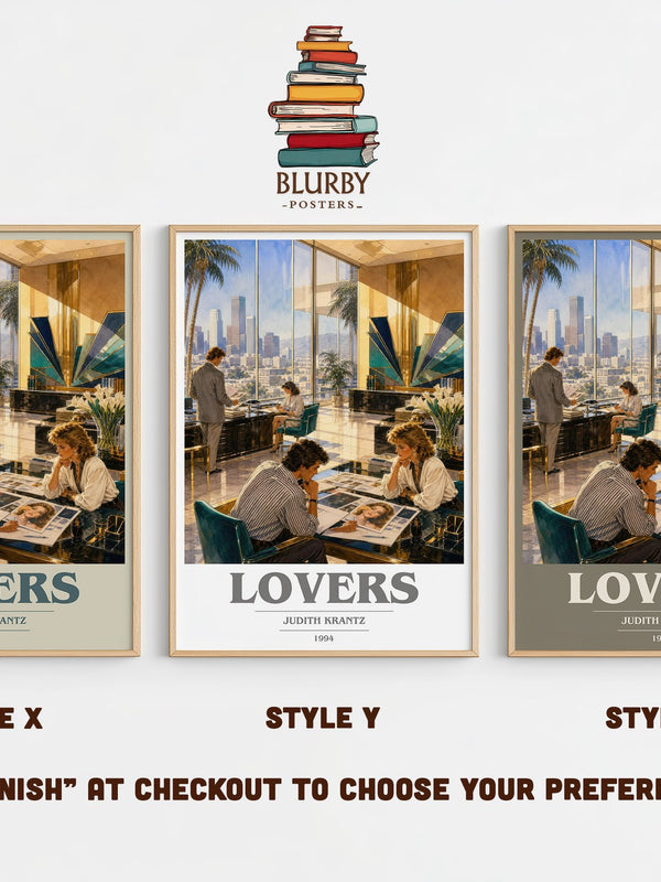 Lovers book cover print in frame leaning in hallway – romance wall art