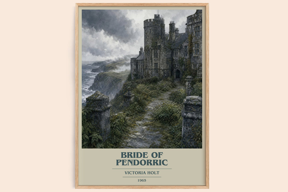 Bride of Pendorric book cover book poster by Victoria Holt – framed literary art print