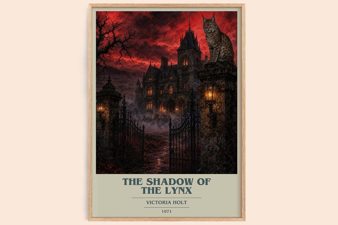 The Shadow of the Lynx book cover book poster by Victoria Holt – framed literary art print