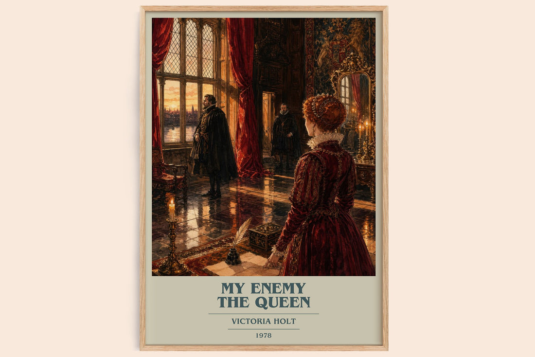 My Enemy the Queen book cover book poster by Victoria Holt – framed literary art print