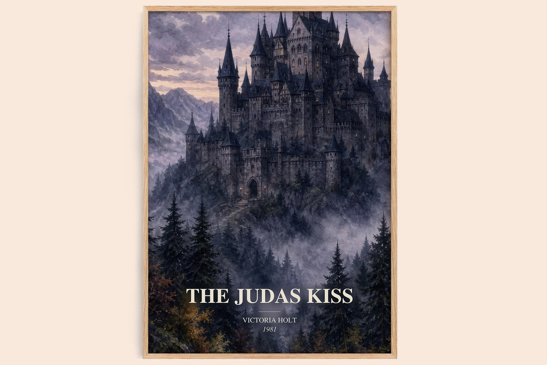 The Judas Kiss watercolour book poster by Victoria Holt – framed literary art print