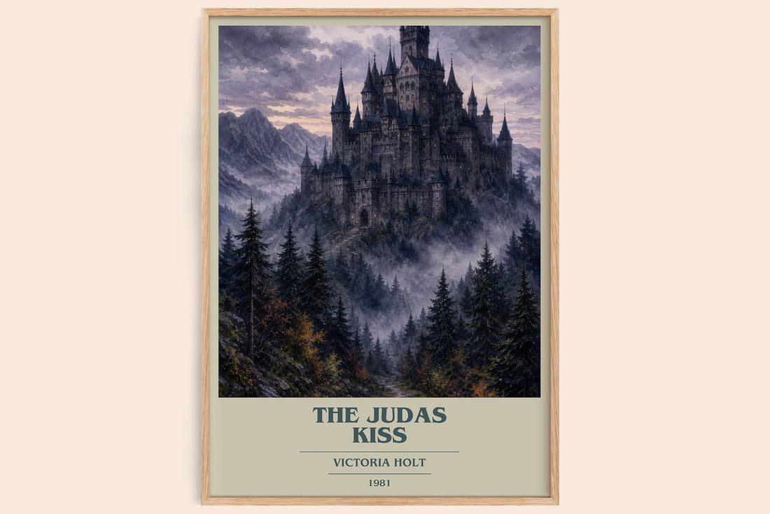 The Judas Kiss book cover book poster by Victoria Holt – framed literary art print