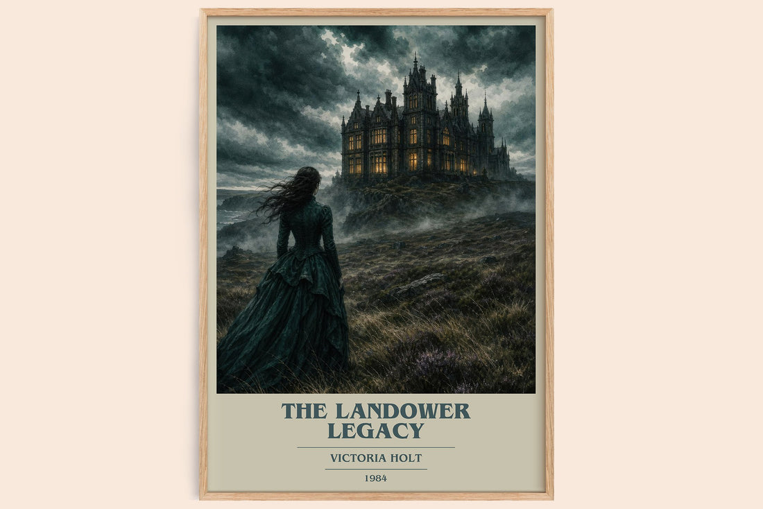 The Landower Legacy book cover book poster by Victoria Holt – framed literary art print