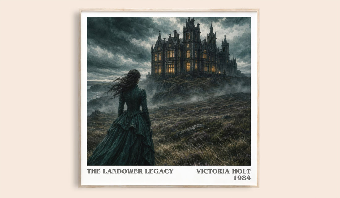 The Landower Legacy literary book poster by Victoria Holt – framed literary art print