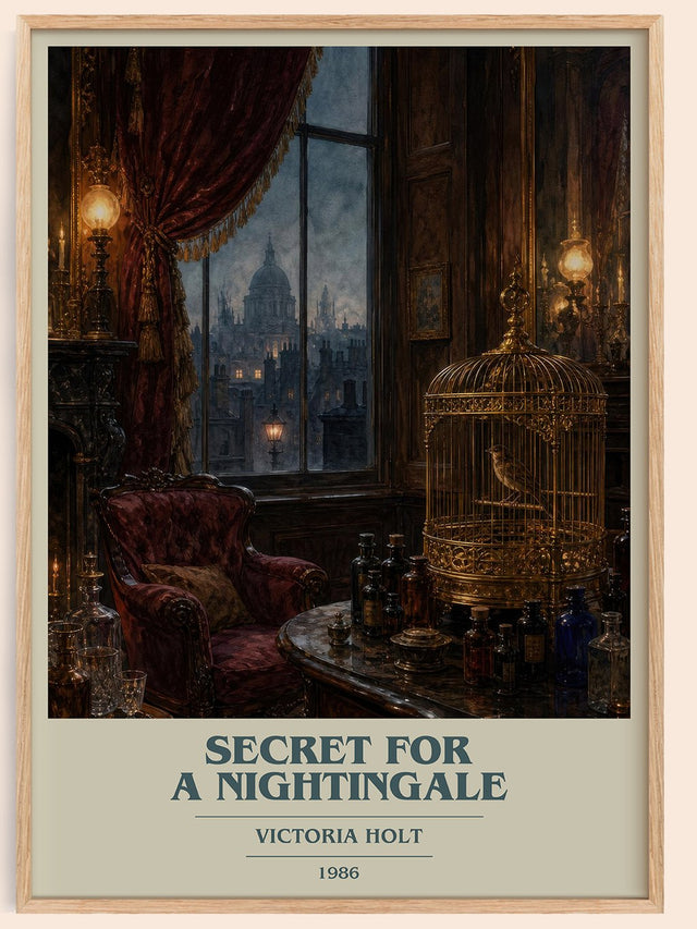 Secret for a Nightingale Book Cover Poster by Victoria Holt