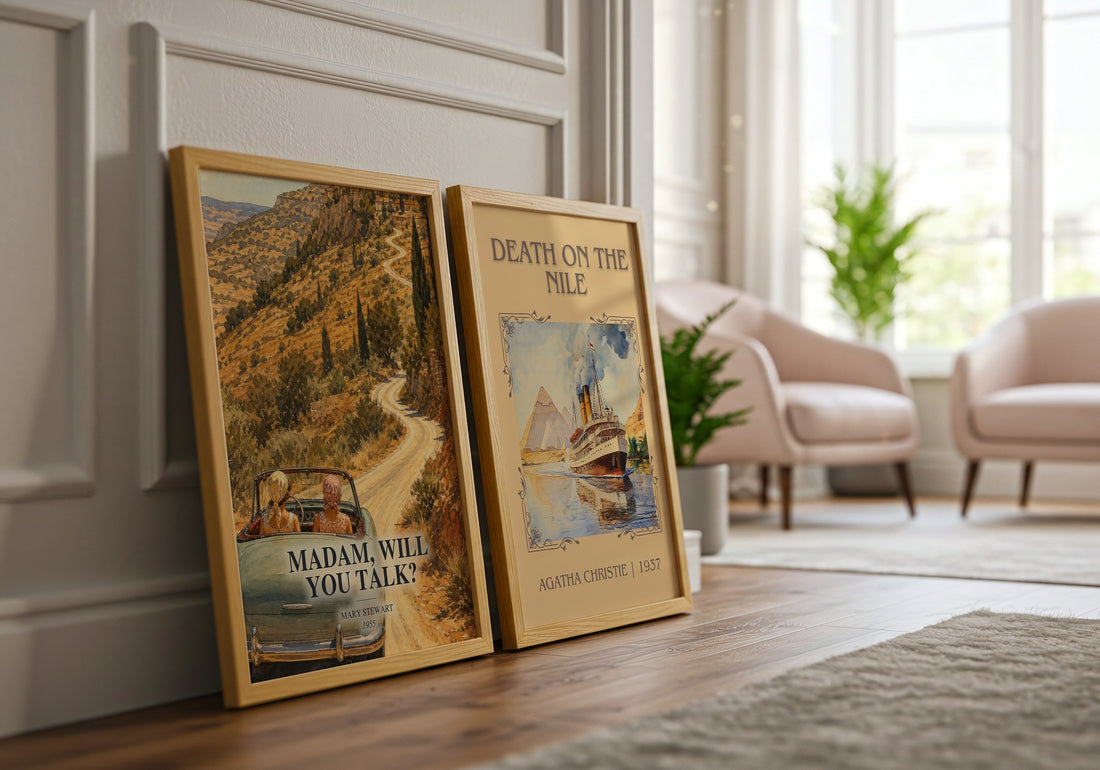Madam, Will You Talk? watercolour print framed by window – literary home decor