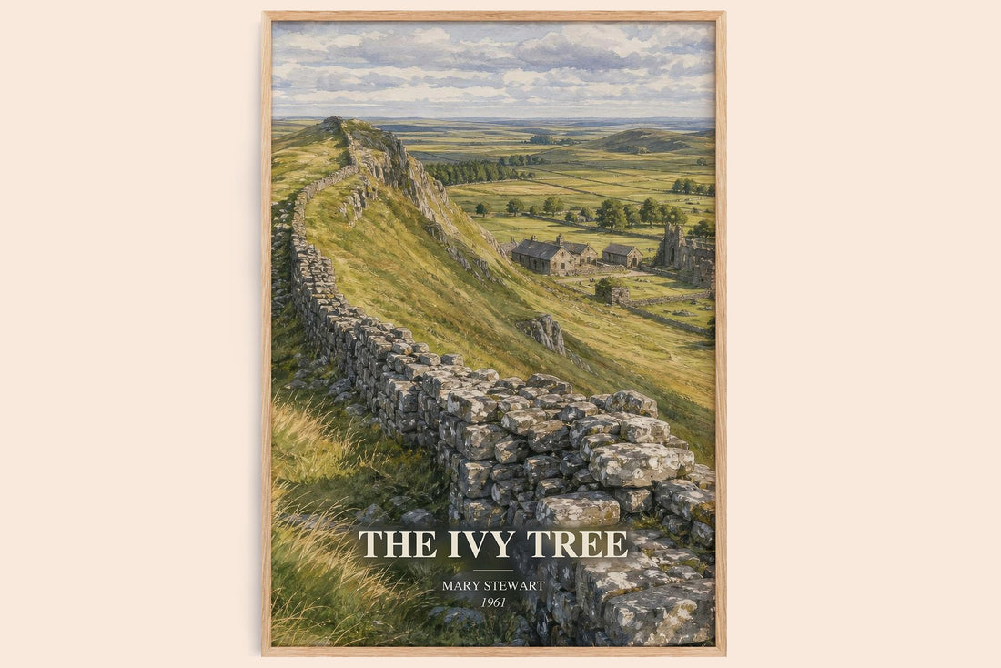 The Ivy Tree watercolour book poster by Mary Stewart – framed literary art print