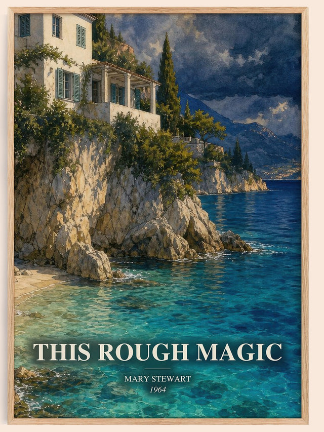 This Rough Magic Book Watercolour Illustration by Mary Stewart