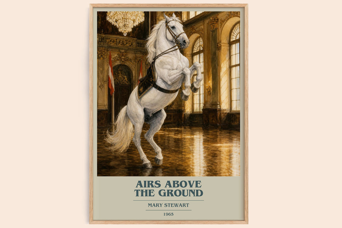 Airs Above the Ground book cover book poster by Mary Stewart – framed literary art print