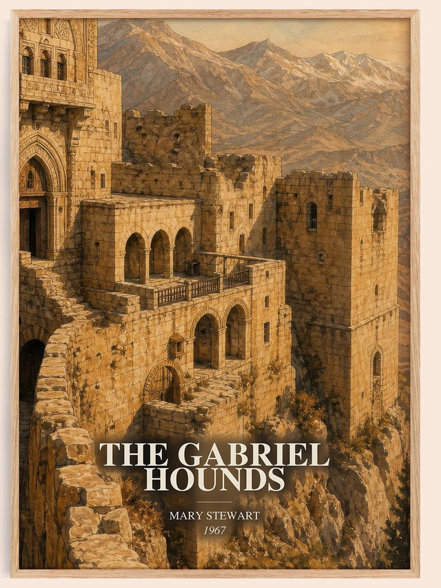 The Gabriel Hounds Book Watercolour Illustration by Mary Stewart