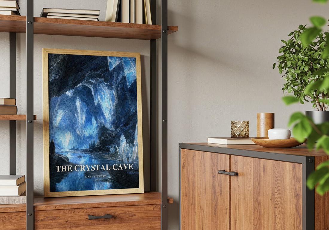 The Crystal Cave book watercolour illustration paper finish options – matte satin gloss