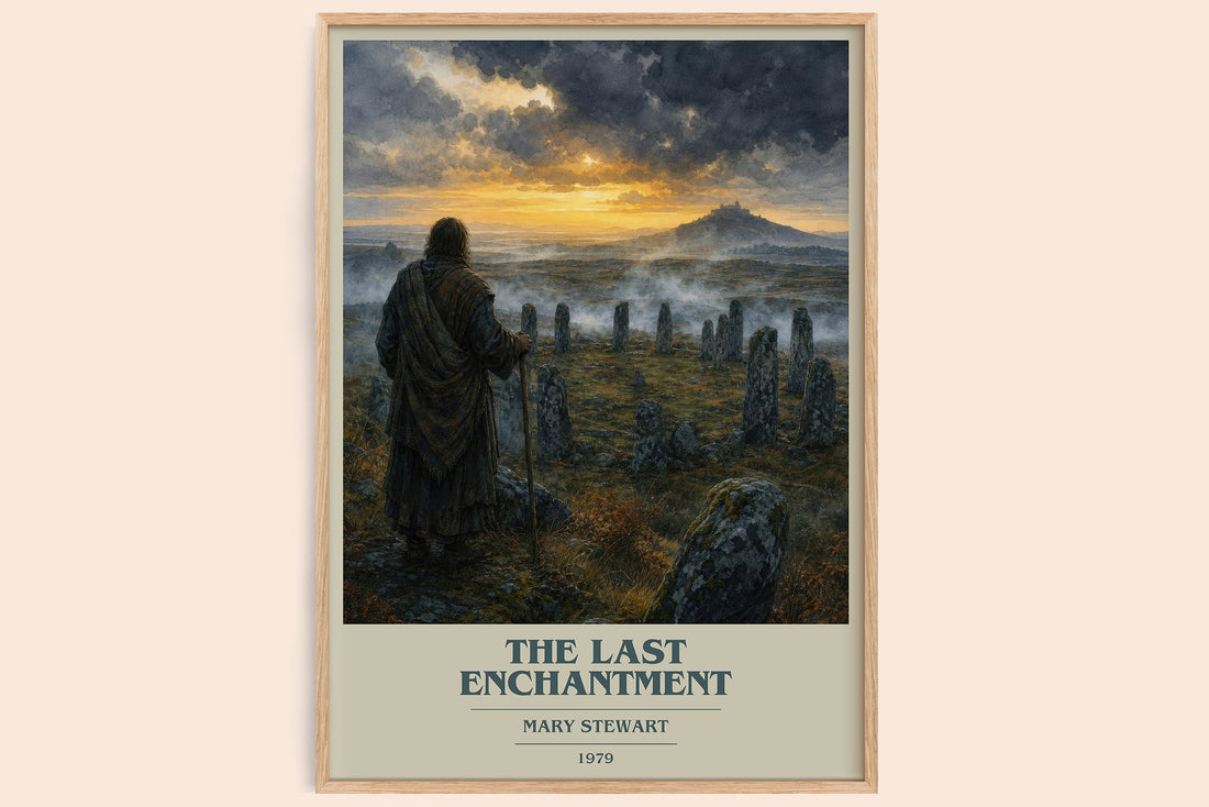 The Last Enchantment book cover book poster by Mary Stewart – framed literary art print