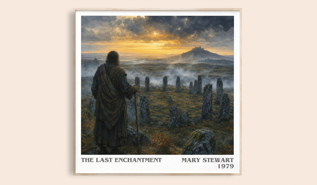 The Last Enchantment literary book poster by Mary Stewart – framed literary art print
