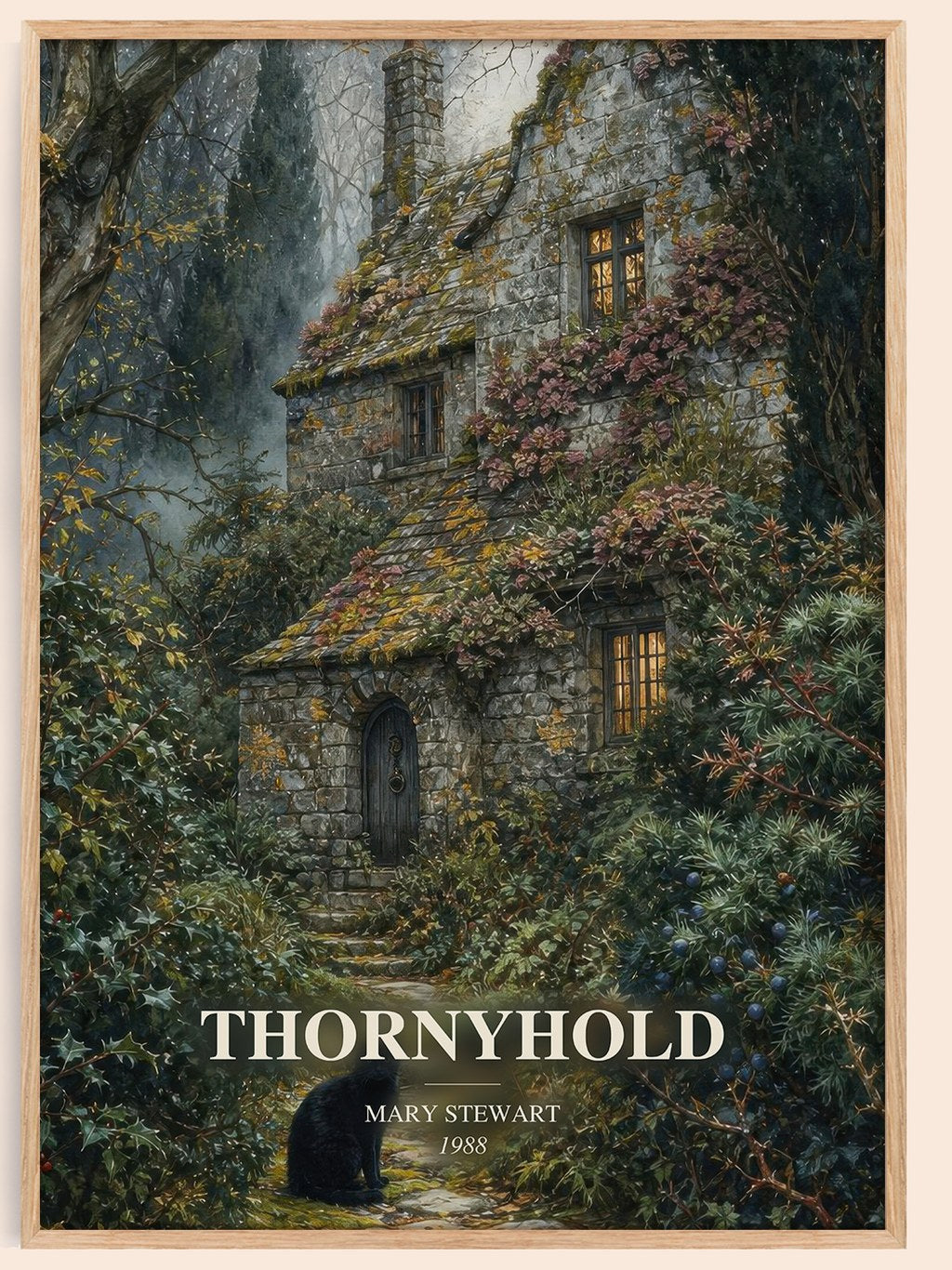 Thornyhold watercolour book poster by Mary Stewart – framed literary art print