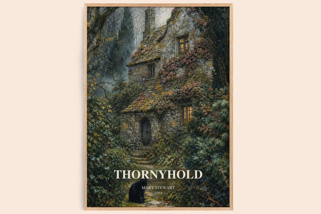 Thornyhold watercolour book poster by Mary Stewart – framed literary art print
