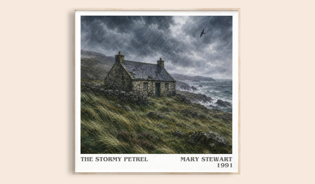 The Stormy Petrel literary book poster by Mary Stewart – framed literary art print