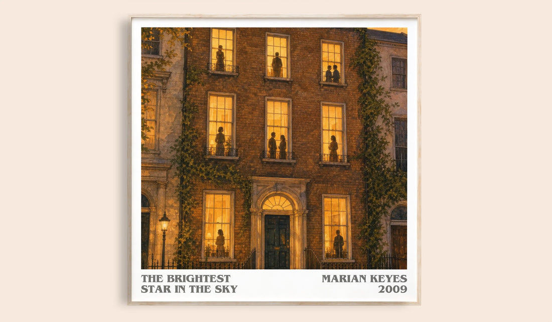 The Brightest Star in the Sky literary book poster by Marian Keyes – framed literary art print