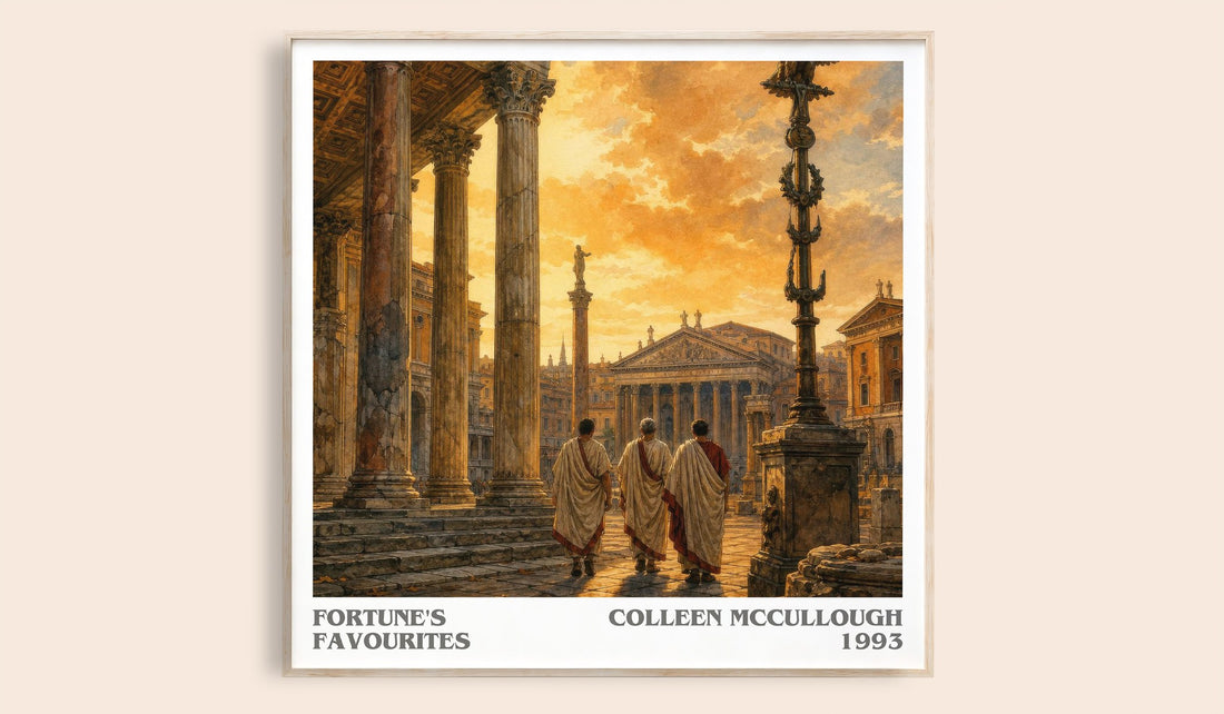 Fortune's Favourites literary book poster by Colleen McCullough – framed literary art print