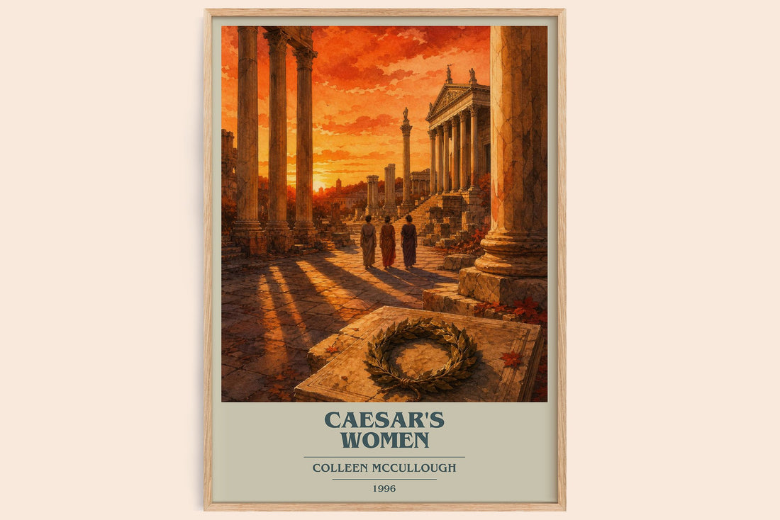 Caesar's Women book cover book poster by Colleen McCullough – framed literary art print