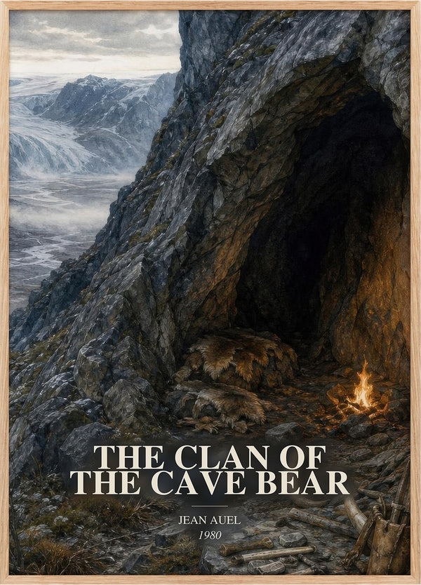 The Clan of the Cave Bear Book Watercolour Illustration by Jean Auel