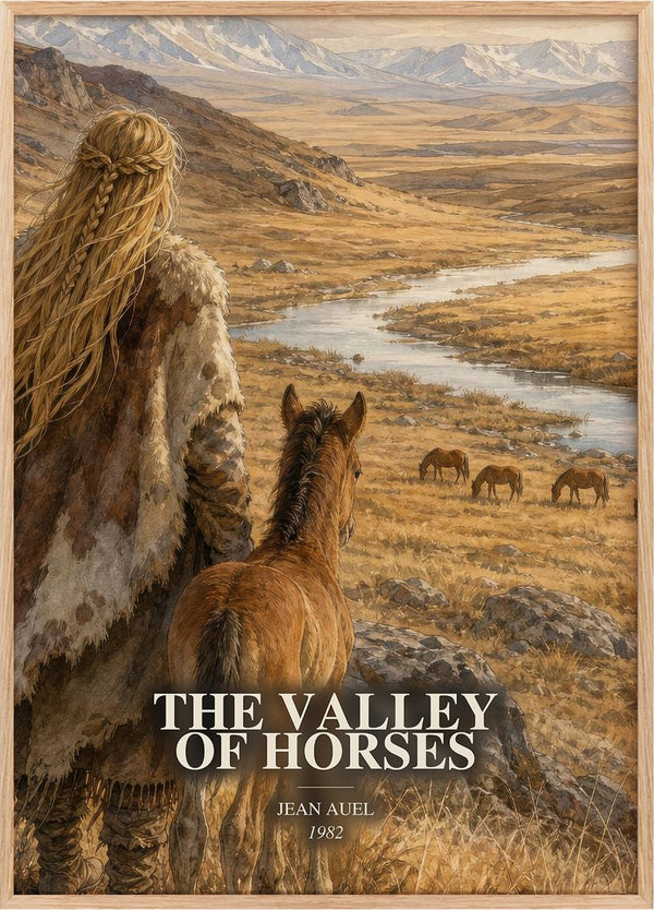 The Valley of Horses Book Watercolour Illustration by Jean Auel