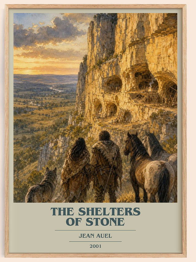 The Shelters of Stone Book Cover Poster by Jean Auel