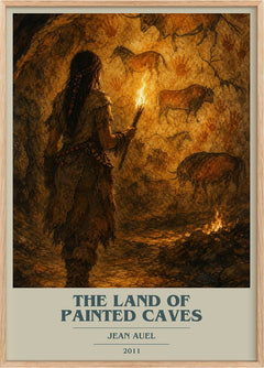 The Land of Painted Caves Book Cover Poster by Jean Auel