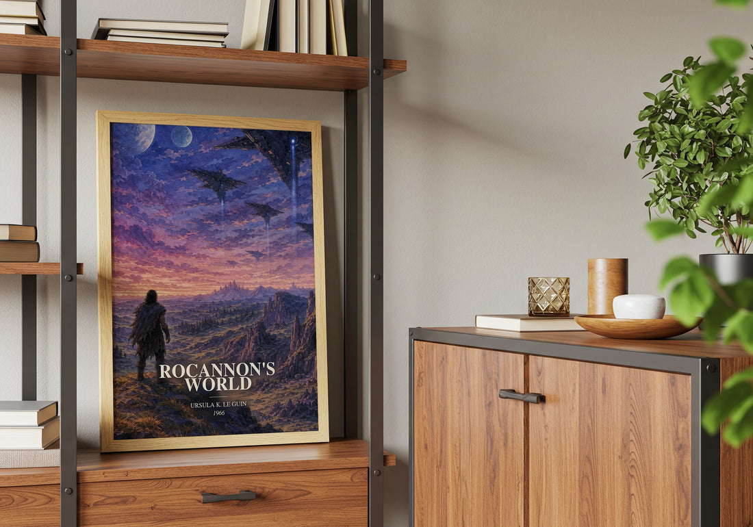 Rocannon's World book watercolour illustration paper finish options – matte satin gloss
