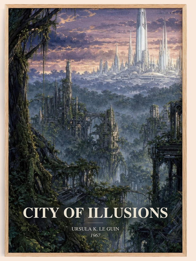 City of Illusions Book Watercolour Illustration by Ursula K. Le Guin
