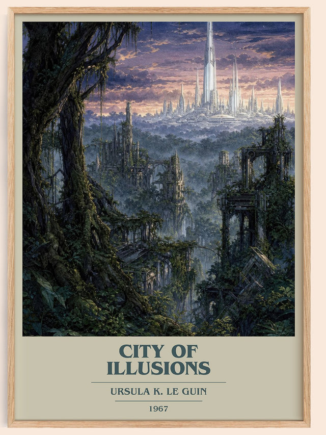 City of Illusions Book Cover Poster by Ursula K. Le Guin
