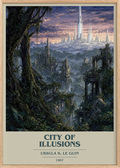 City of Illusions Book Cover Poster by Ursula K. Le Guin
