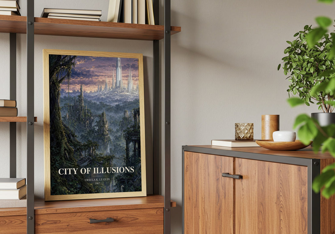 City of Illusions book watercolour illustration paper finish options – matte satin gloss
