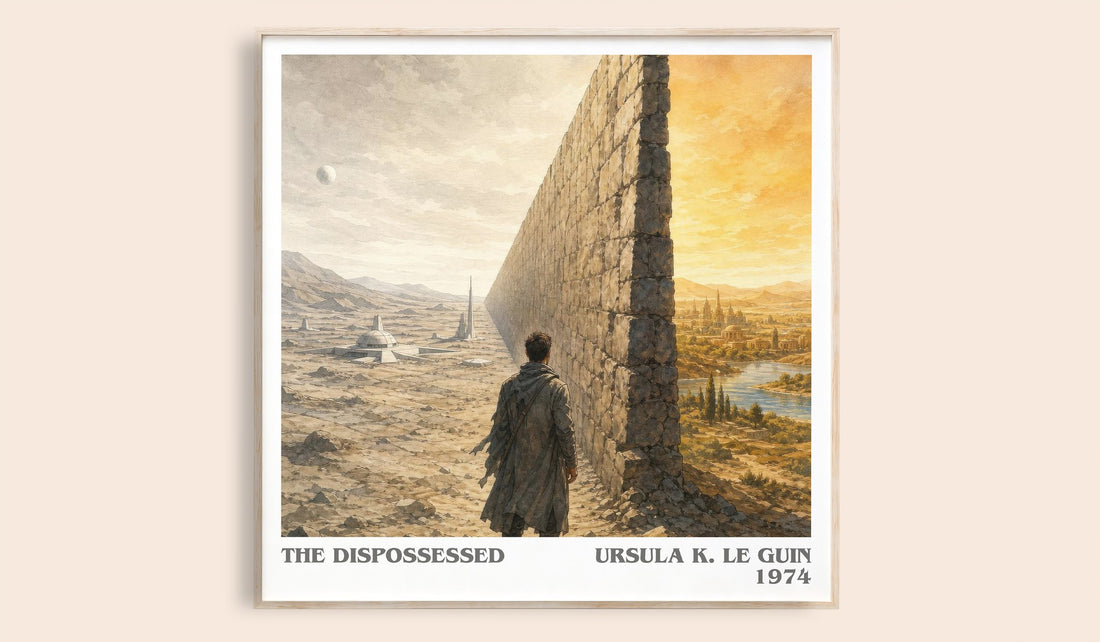 The Dispossessed literary book poster by Ursula K. Le Guin – framed literary art print