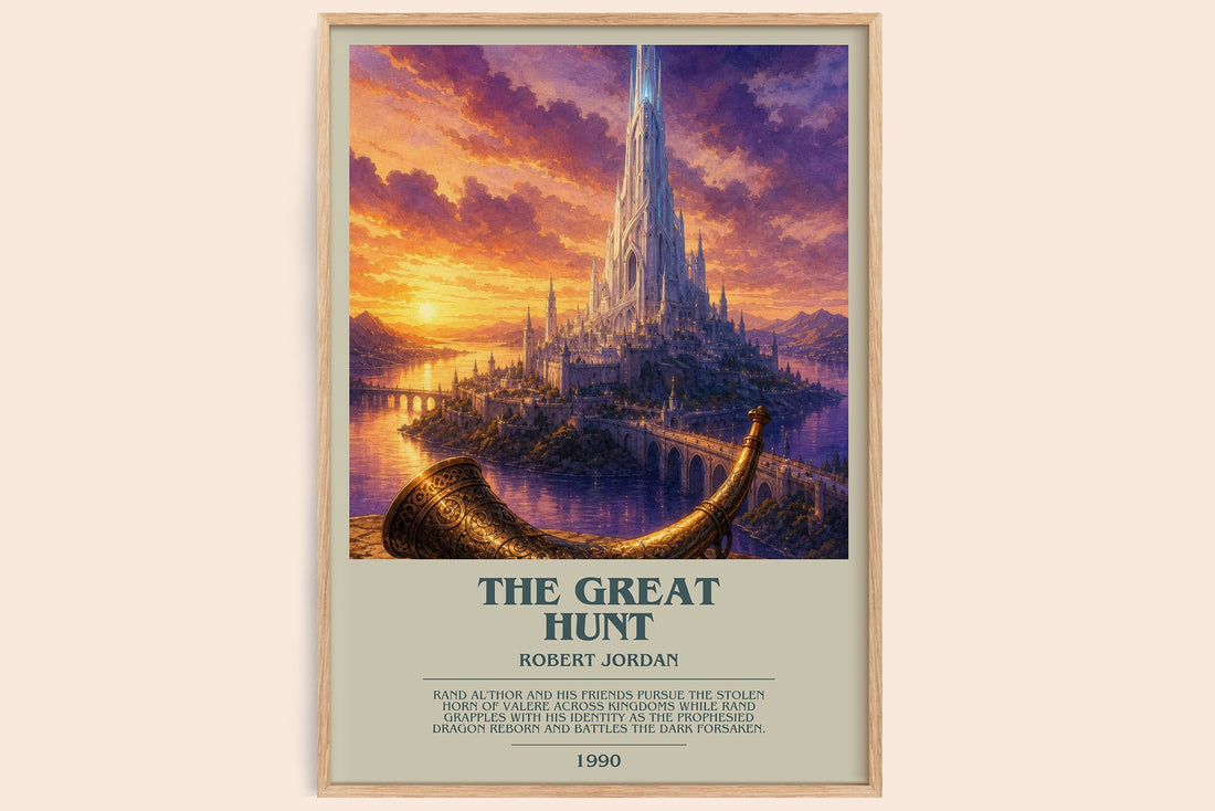 The Great Hunt bookish book poster by Robert Jordan – framed literary art print