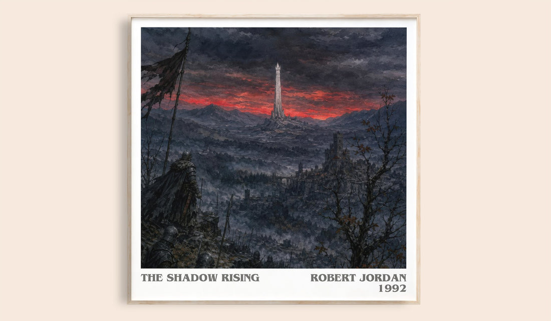 The Shadow Rising literary book poster by Robert Jordan – framed literary art print