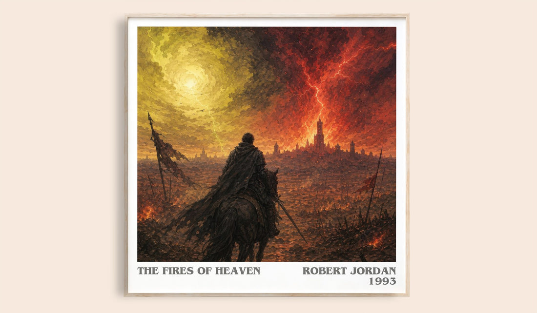 The Fires of Heaven literary book poster by Robert Jordan – framed literary art print
