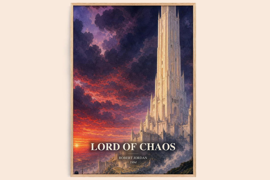 Lord of Chaos watercolour book poster by Robert Jordan – framed literary art print
