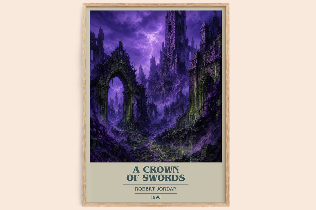 A Crown of Swords book cover book poster by Robert Jordan – framed literary art print
