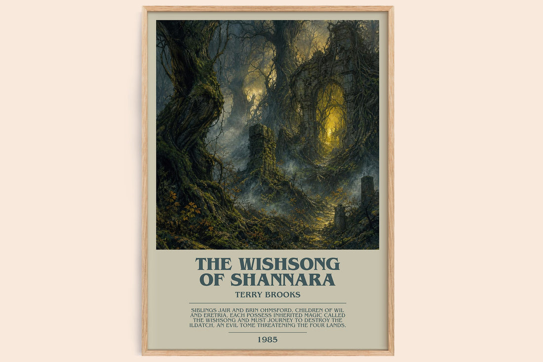 The Wishsong of Shannara bookish book poster by Terry Brooks – framed literary art print