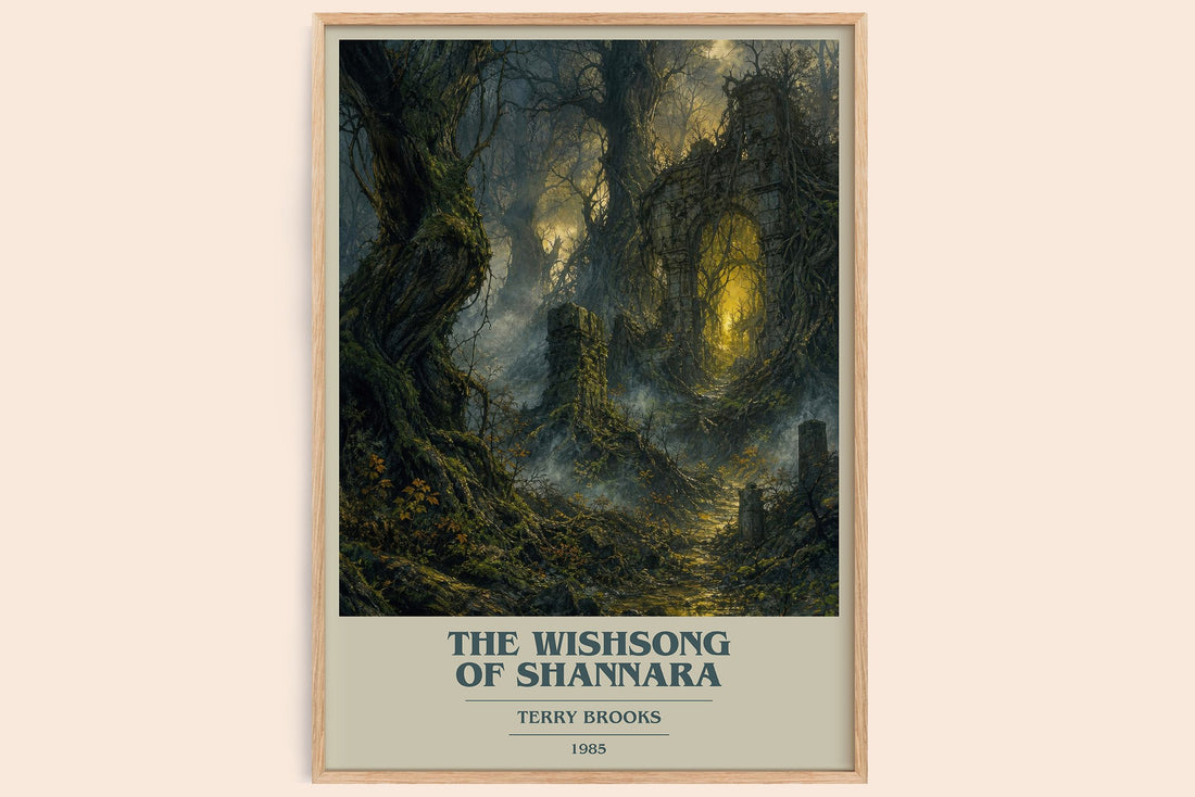The Wishsong of Shannara book cover book poster by Terry Brooks – framed literary art print