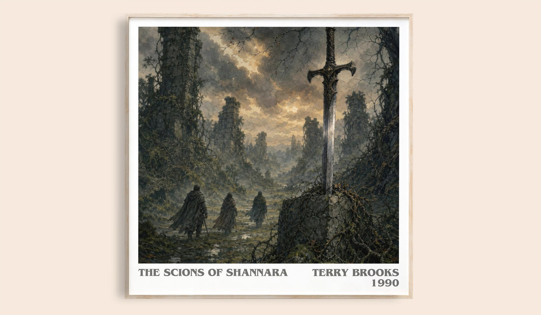 The Scions of Shannara literary book poster by Terry Brooks – framed literary art print