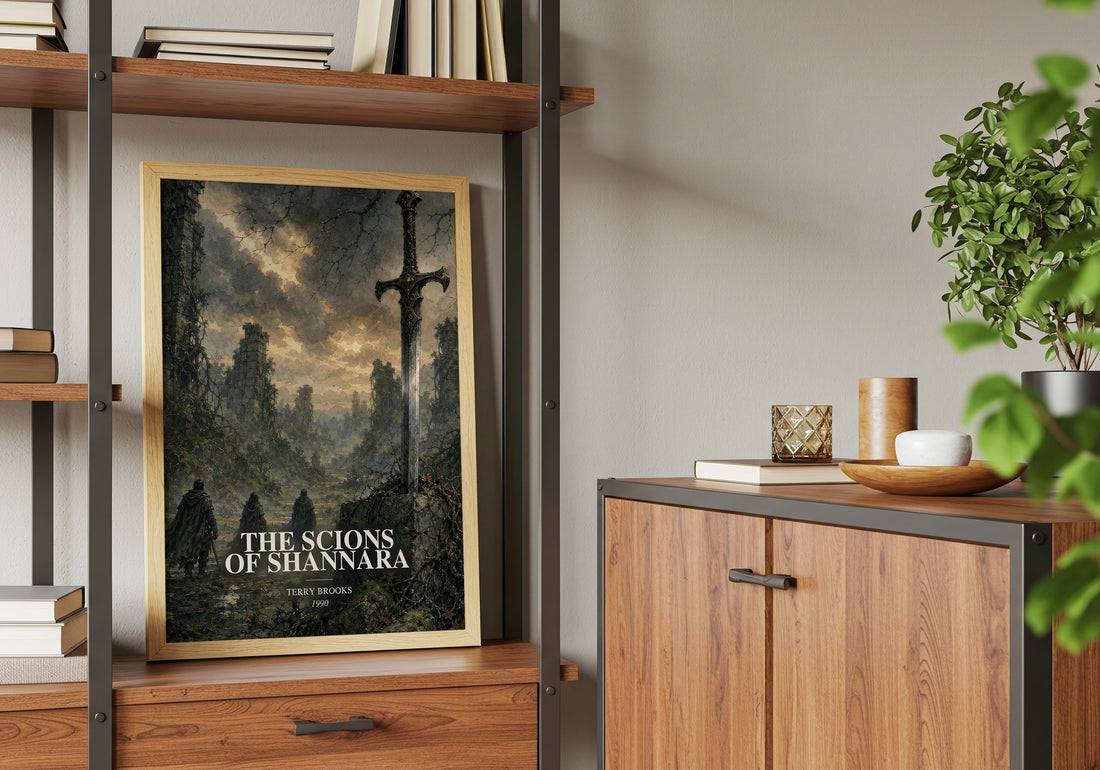 The Scions of Shannara book watercolour illustration paper finish options – matte satin gloss